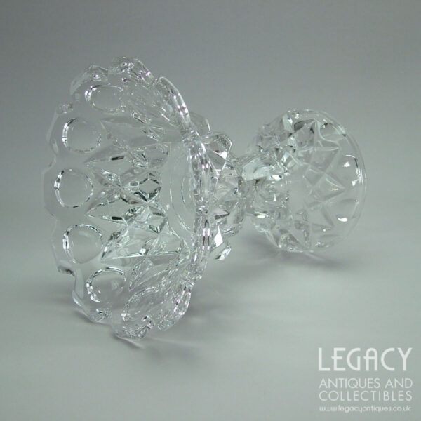 Late Victorian Moulded Lead Crystal Bowl on Stand or Comport c.1890