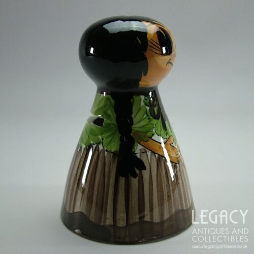 Retro Derek Fowler ‘Peasant Girl’ Design Ceramic Money Box with Original Sticker