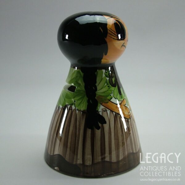 Retro Derek Fowler ‘Peasant Girl’ Design Ceramic Money Box with Original Sticker