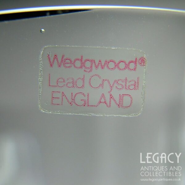 Wedgwood Glass 'Juliet' Design Rose Bowl FJT8 (Optic) in Midnight Grey with Original Sticker