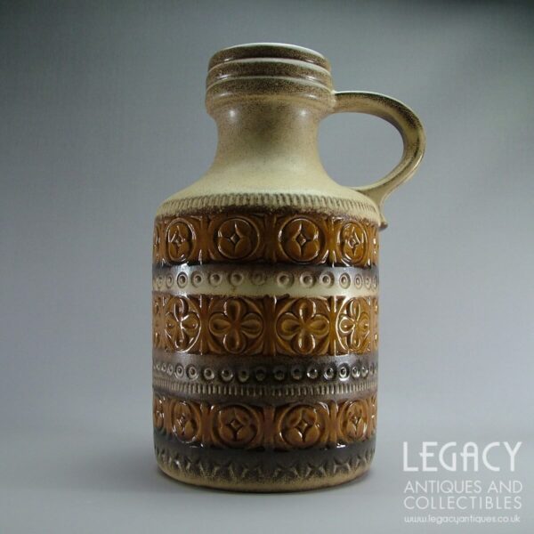 Scheurich Keramik 'Foligno' Design Handled Bottle Shaped Floor Vase No. 489-39