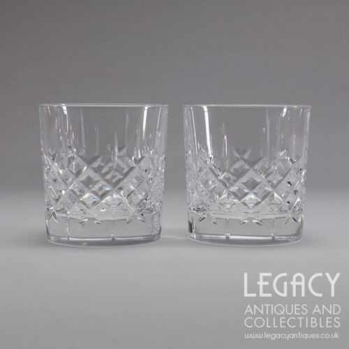 Pair of Edinburgh Crystal 'Brodick' Design Whisky Tumblers