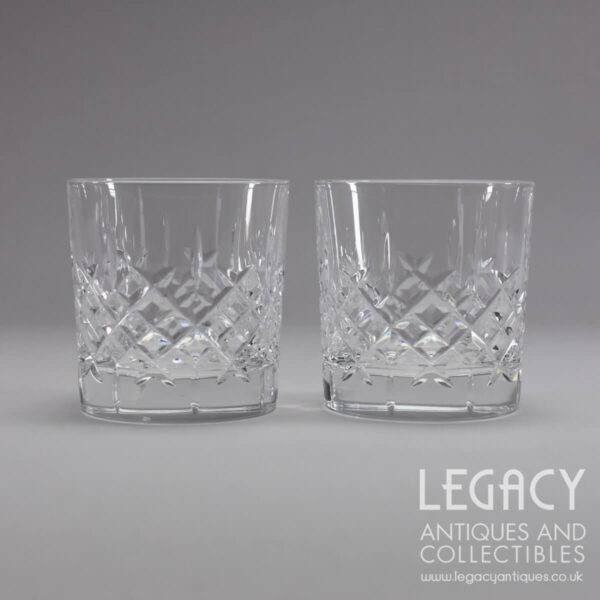 Pair of Edinburgh Crystal 'Brodick' Design Whisky Tumblers