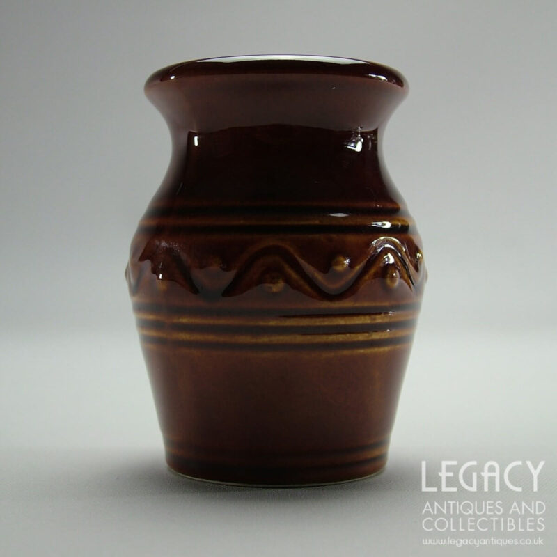 Retro SylvaC Miniature Ceramic Vase No. 4786 in Brown - Legacy Antiques