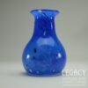 Will Shakspeare Small Blue Studio Glass Posy Vase with Red and White Spots