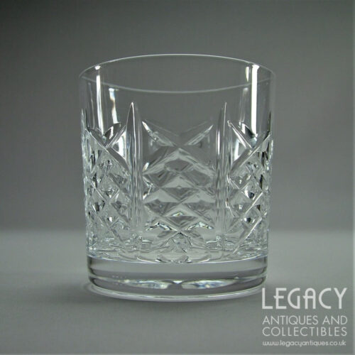 Pair of Edinburgh Crystal ‘Highland’ Design Lead Crystal Old Fashioned Whisky Tumblers