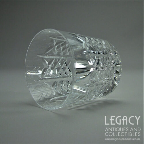 Pair of Edinburgh Crystal ‘Highland’ Design Lead Crystal Old Fashioned Whisky Tumblers