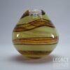 Mdina 'Earth' or 'Earth Tones' Design Globular Vase No. 4719 with Original Sticker