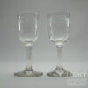 Pair of Late Victorian Star and Laurel Engraved 'Pub' Sherry or Small Wine Glasses c.1880