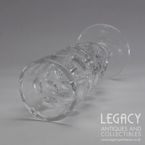 Late Victorian Lens or 'Printie' Cut Lead Crystal Ale Glass c.1880