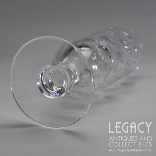 Late Victorian Lens or 'Printie' Cut Lead Crystal Ale Glass c.1880