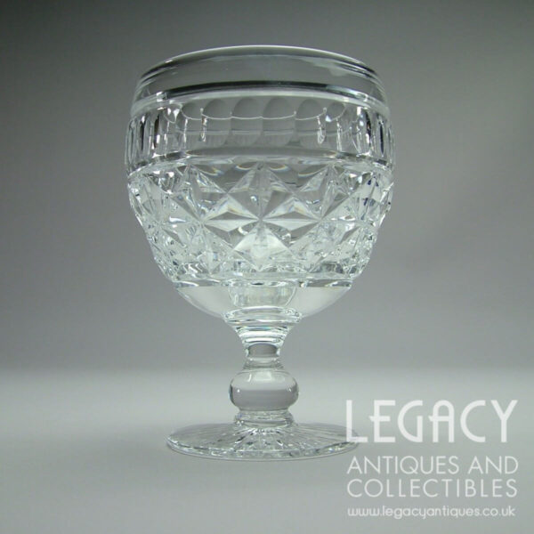 Set of Six High-Quality British Lead Crystal Goblets or Rummers c.1920s