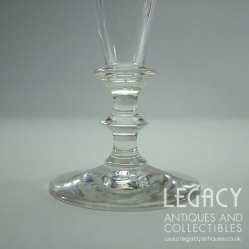 Early 19th Century Plain Lead Crystal Flute Champagne Glass c.1810