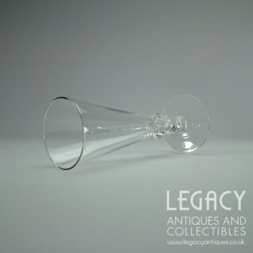 Early 19th Century Plain Lead Crystal Flute Champagne Glass c.1810