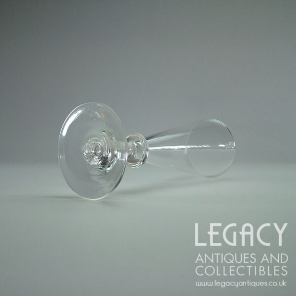 Early 19th Century Plain Lead Crystal Flute Champagne Glass c.1810