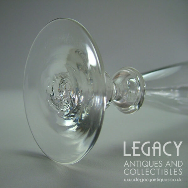 Early 19th Century Plain Lead Crystal Flute Champagne Glass c.1810