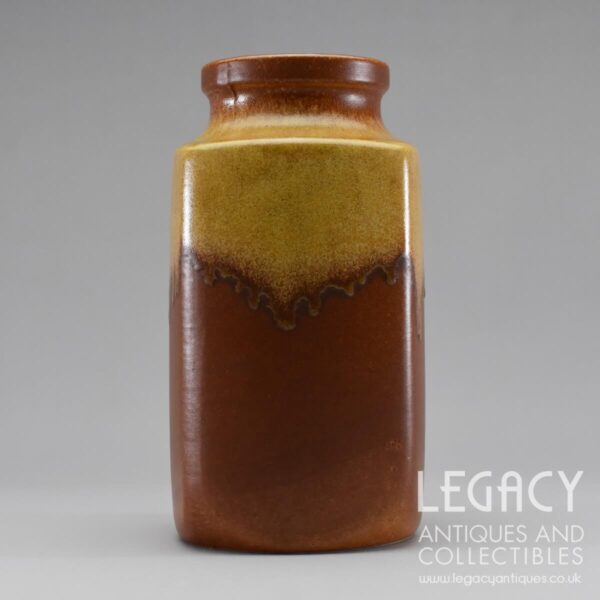 Retro Scheurich Keramik Square Section Ceramic Vase No. 216-20 in Brown