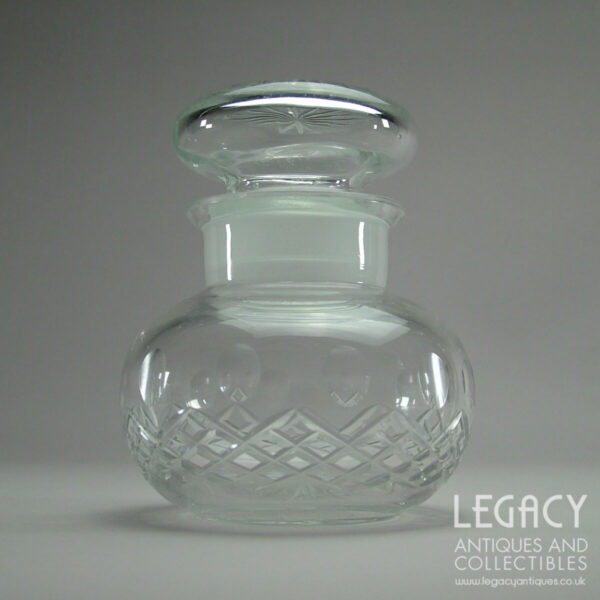 Early 20th Century Thumb and Lattice Cut Glass Pickle Jar