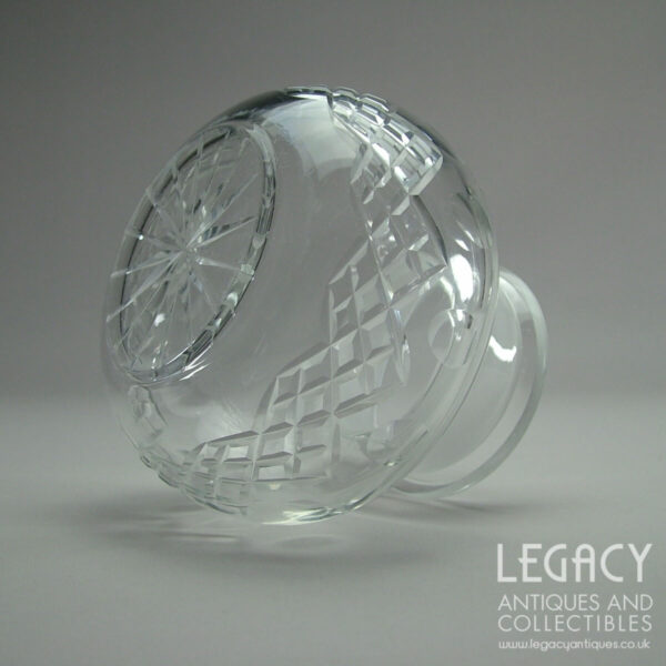 Early 20th Century Thumb and Lattice Cut Glass Pickle Jar