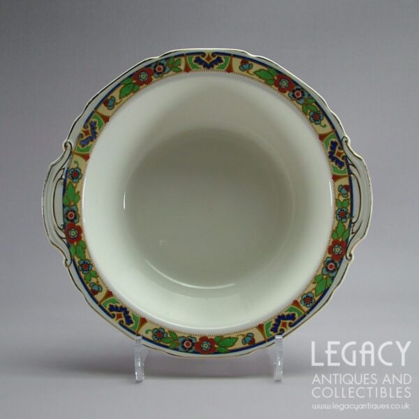 Art Deco Ceramic Serving Bowl with Stylised Floral Design c.1920s