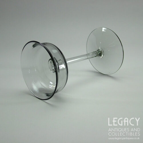Small Wedgwood Glass ‘Arthur’ Design Candlestick W29/1 in Midnight Grey