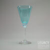 Bath Aqua Glass Large Conical Wine Glass with Enclosed Bubble Stem c. 2001