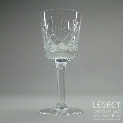 Pair of Thomas Webb ‘Warwick’ Design Cut Lead Crystal Sherry Glasses