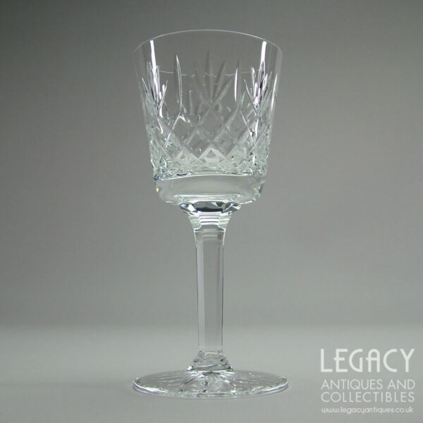 Pair of Thomas Webb ‘Warwick’ Design Cut Lead Crystal Sherry Glasses