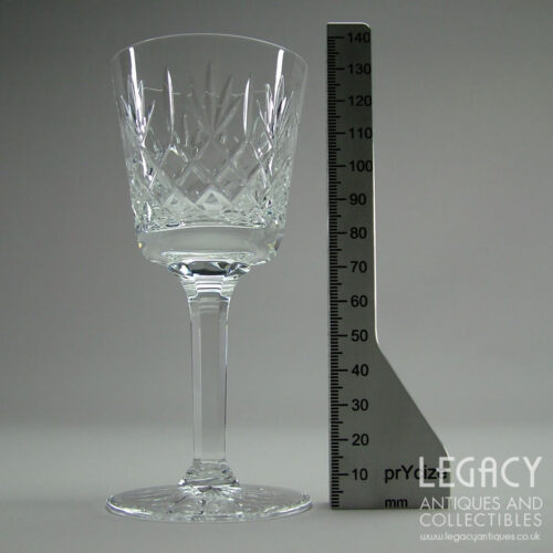 Pair of Thomas Webb ‘Warwick’ Design Cut Lead Crystal Sherry Glasses