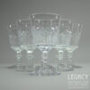 Set of Six Tudor Crystal Bucket Bowled Lead Crystal Port or Sherry Glasses