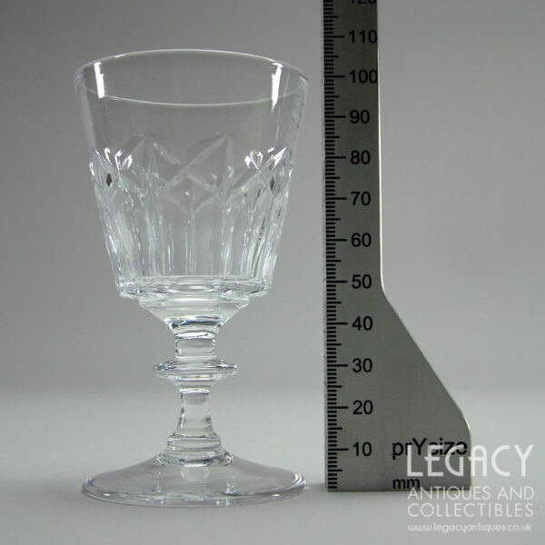 Set of Six Tudor Crystal Bucket Bowled Lead Crystal Port or Sherry Glasses