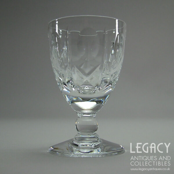 Pair of Royal Brierley ‘Winchester’ Design Cut Lead Crystal Sherry Glasses