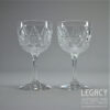 Pair of Stuart Crystal High-Quality Star and Lens Cut Lead Crystal Wine Glasses c.1920s