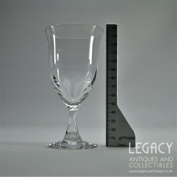Late Victorian Plain Ribbed Pub Ale Glass with Hollow Stem c.1890