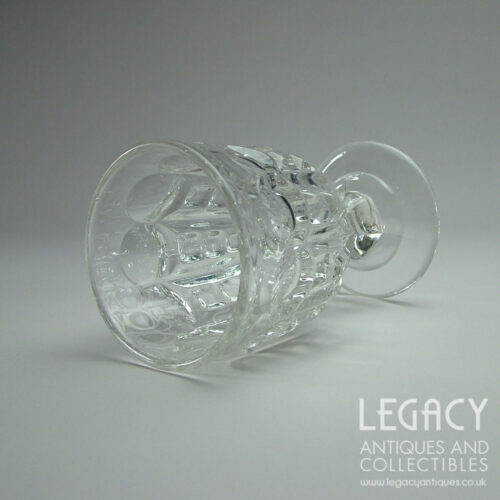 Late Victorian Triple Moulded Glass Rummer with Lens Design c.1880