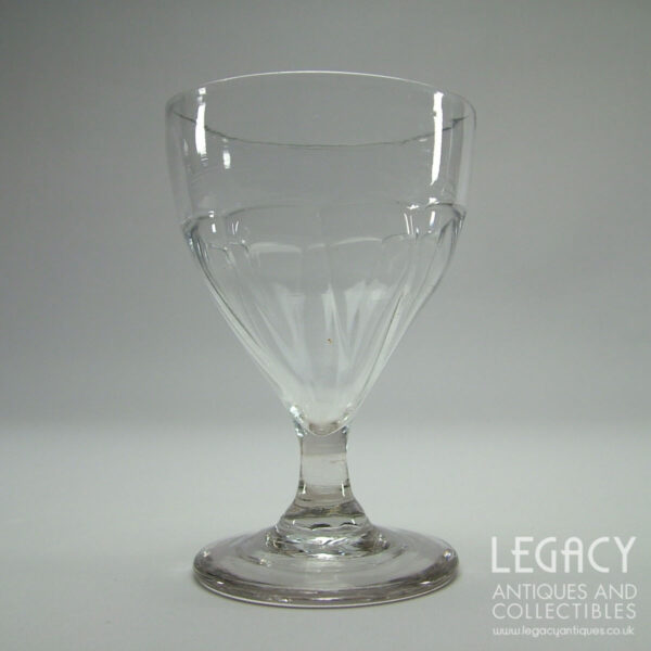 Early 19th Century Petal Moulded Blown Lead Crystal Wine or Gin Glass c.1800-1810