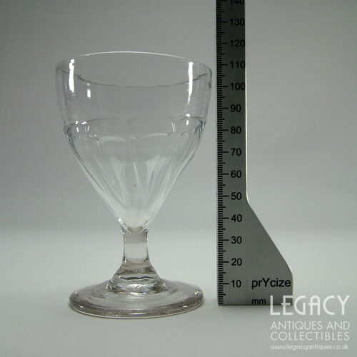 Early 19th Century Petal Moulded Blown Lead Crystal Wine or Gin Glass c.1800-1810