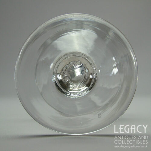 Early 19th Century Petal Moulded Blown Lead Crystal Wine or Gin Glass c.1800-1810