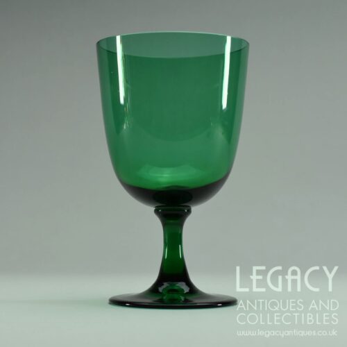 Large Late 19th Century Green Glass Rummer or Goblet c.1880