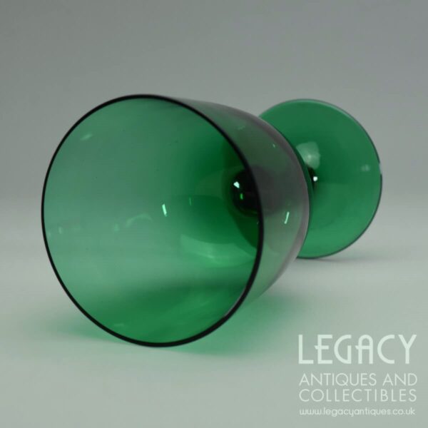 Large Late 19th Century Green Glass Rummer or Goblet c.1880