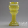 Franz Welz Czechoslovakian Yellow and White Spatter Glass Vase