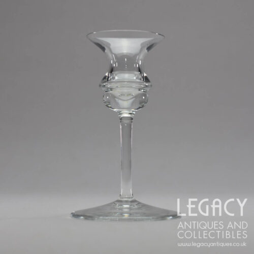 British Flint (Clear) Glass Short Candlestick