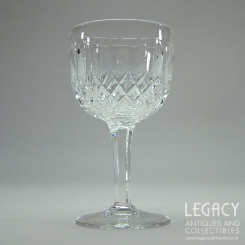 Pair of Thomas Webb ‘Normandy’ Design Lead Crystal Claret or Red Wine Glasses c.1920s