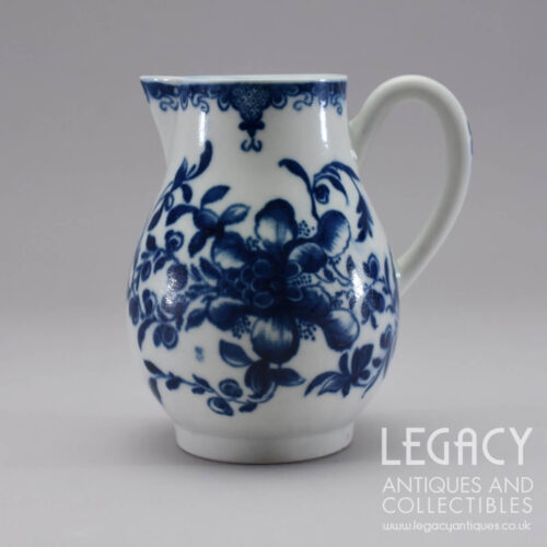 Early Worcester Blue and White ‘Mansfield’ Design Sparrow Beak Jug c.1765