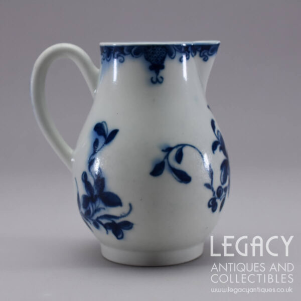 Early Worcester Blue and White ‘Mansfield’ Design Sparrow Beak Jug c.1765