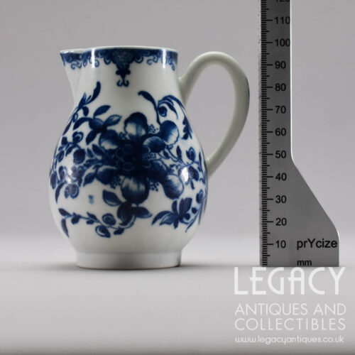 Early Worcester Blue and White ‘Mansfield’ Design Sparrow Beak Jug c.1765