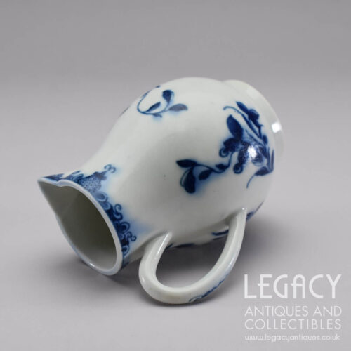 Early Worcester Blue and White ‘Mansfield’ Design Sparrow Beak Jug c.1765