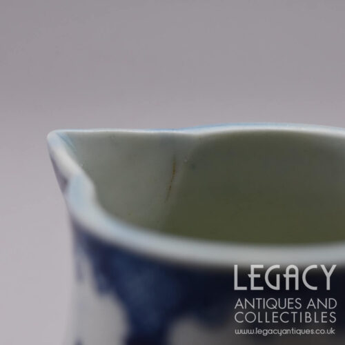 Early Worcester Blue and White ‘Mansfield’ Design Sparrow Beak Jug c.1765