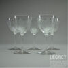 Set of Five High-Quality Lead Crystal Machine Engraved Wine Glasses c.1890