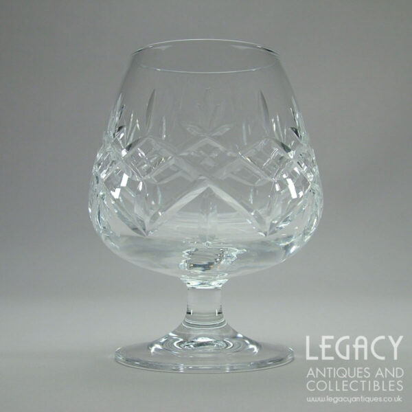 Pair of Royal Albert 'Malvern' Design Cut and Moulded Lead Crystal Brandy Glasses